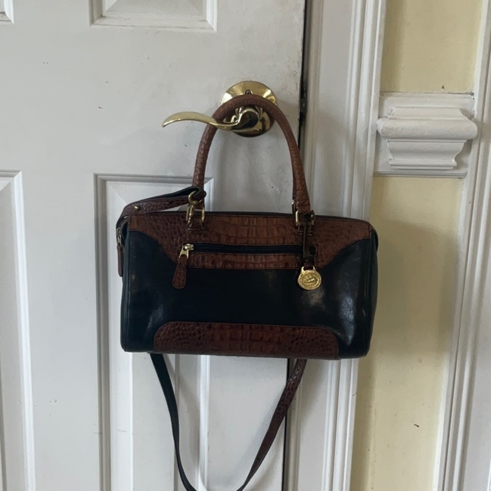 Brahmin  Vintage Black and Brown Handbag
